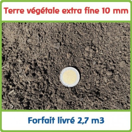 Terre végétale extra Fine amendée criblée à10mm