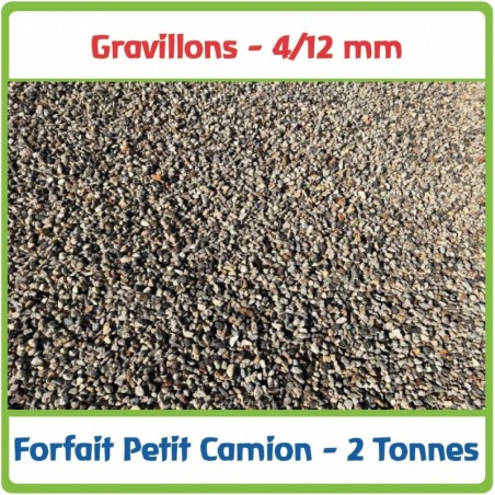 Gravier pour allée 4/12 - Forfait 2 tonnes livrés