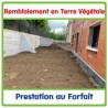 Remise à niveau de terrain en terre végétale