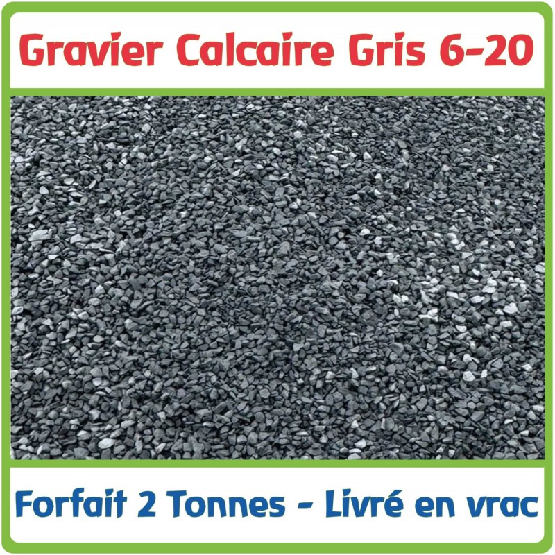 Gravillon Calcaire Gris 10/20 mm – Vrac
