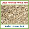 Grave Naturelle traitée 0/31,5 pour fond de forme, allée et voirie