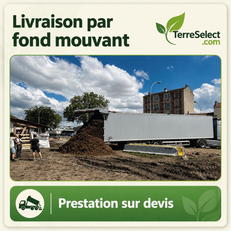Livraison Fond Mouvant Vrac Île-de-France (jusqu'à 60 m³) | Terre Select