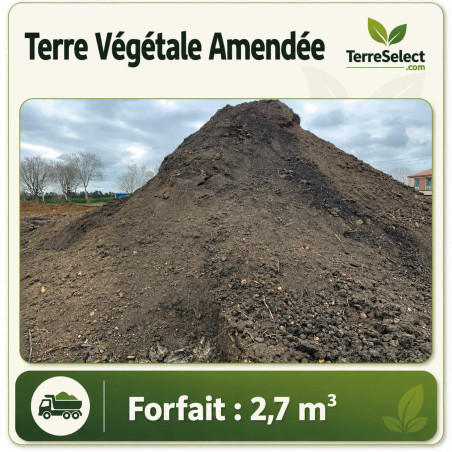 Terre végétale amendée au compost vert livrée en Essonne et Île-de-France