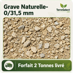 Grave Naturelle traitée 0/31,5 pour fond de forme, allée et voirie