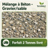 Mélange à béton sable et gravillons prêt à gâcher, livré en vrac en Île-de-France