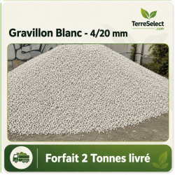 Gravillon blanc concassé 4/20 mm — Livraison en big bag en Île-de-France | TerreSelect