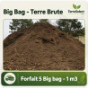 Lot de 5 big bags de terre brute pour remblai et nivellement en Île-de-France