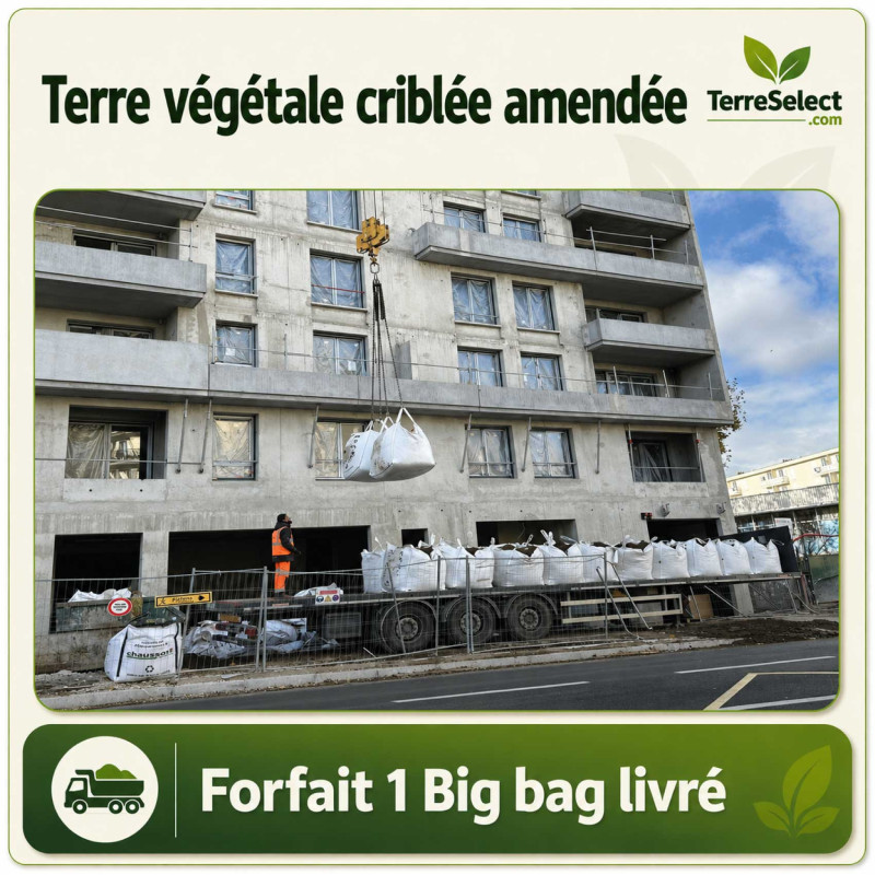 Terre végétale livrée en Big Bag