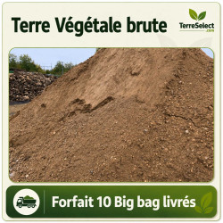 Lot de 10 big bags de terre brute (10 m³) pour remblai et terrassement en Île-de-France