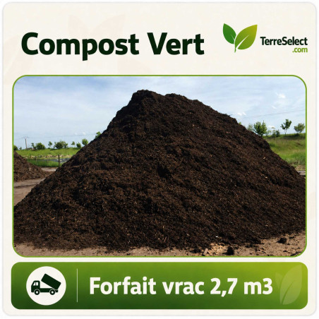 Compost vert agricole NF U44-051 livré en vrac en Île-de-France