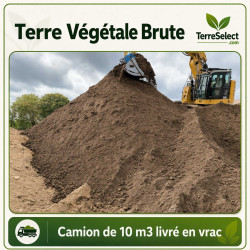 Terre végétale naturelle non criblée livrée en vrac en Île-de-France