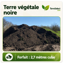 Terre végétale noire riche en compost, livrée en Île-de-France