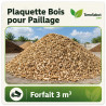 Plaquettes forestières criblées en forfait 3 m³ pour paillage de massifs en Île-de-France