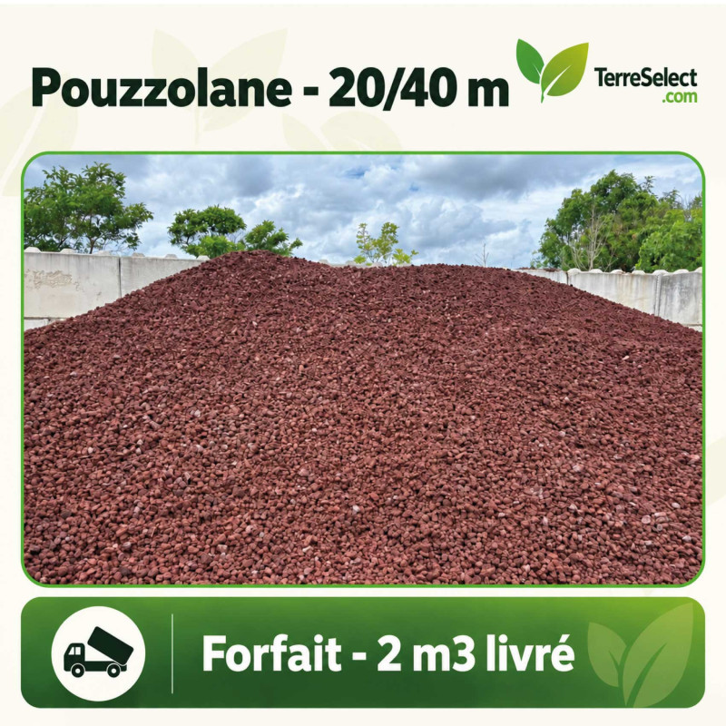 Forfait Pouzzolane 15/40 - 2m³ | Drainage & Paillage | Livraison Rapide